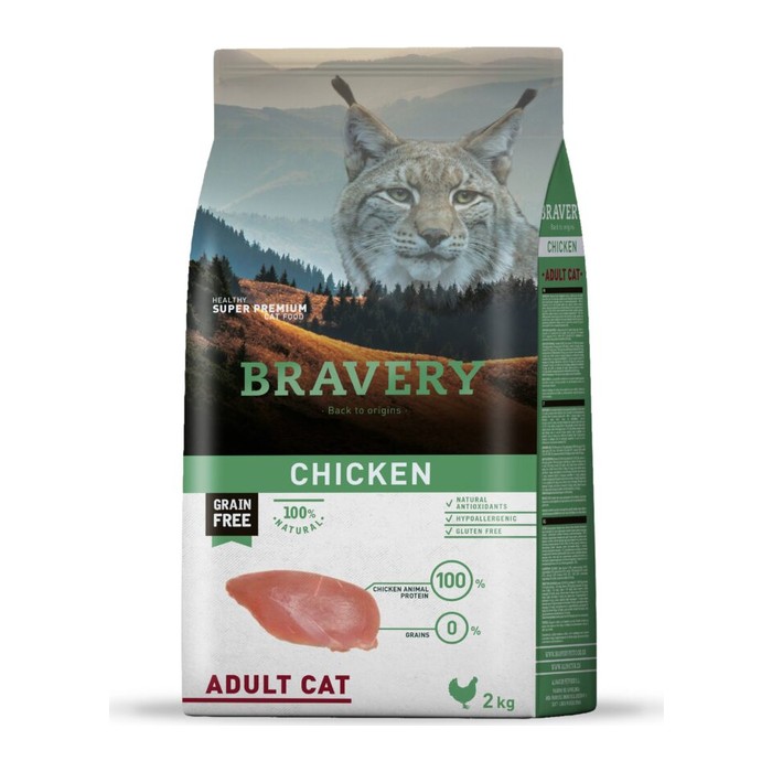 Bravery Pollo (Chicken) — Gato adulto — 2 kg
