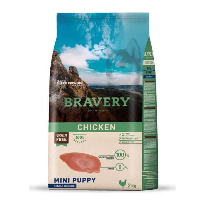 Bravery Pollo (Chicken) — Cachorro mini y razas pequeñas — 2 kg