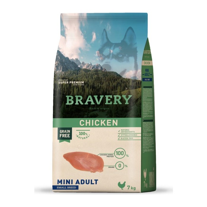 Bravery Pollo (Chicken) — Adulto mini y razas pequeñas — 7 kg