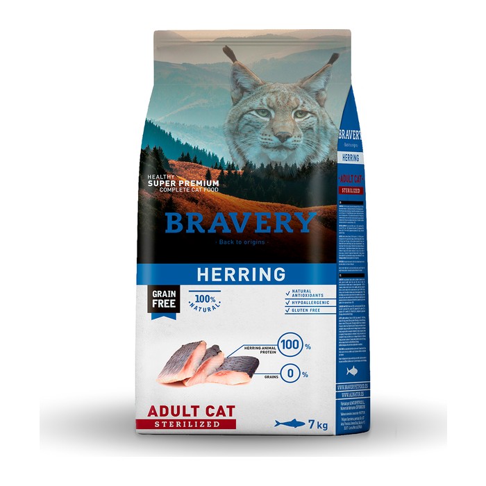 Bravery Arenque (Herring) — Gato adulto esterilizado — 2 kg