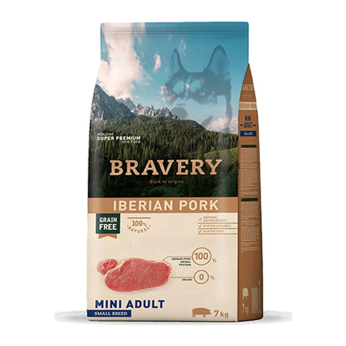 Bravery Cerdo ibérico (Iberian Pork) — Adulto mini y razas pequeñas — 7 kg