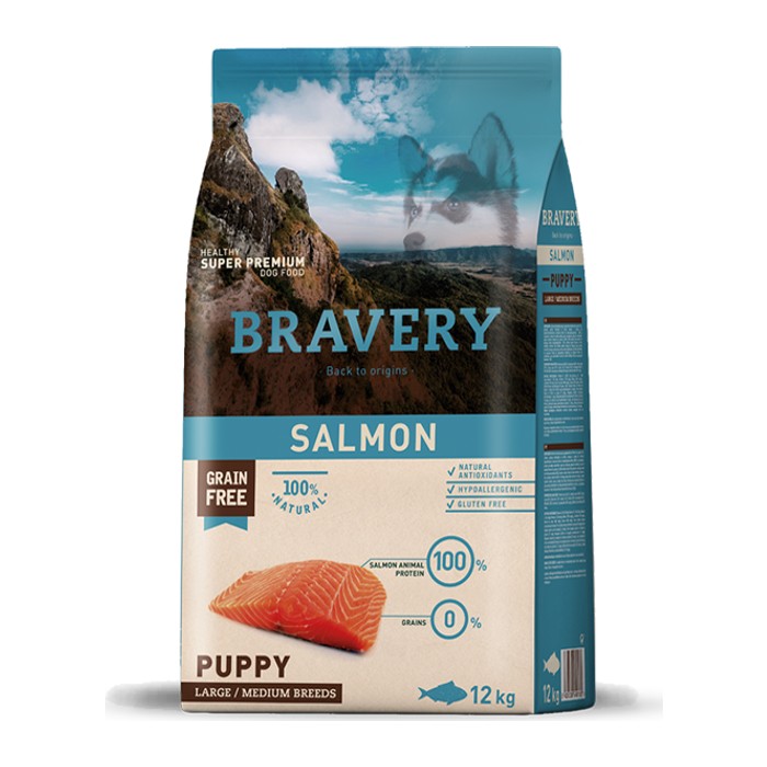 Bravery Salmón (Salmon) — Cachorro razas medianas y grandes — 12 kg