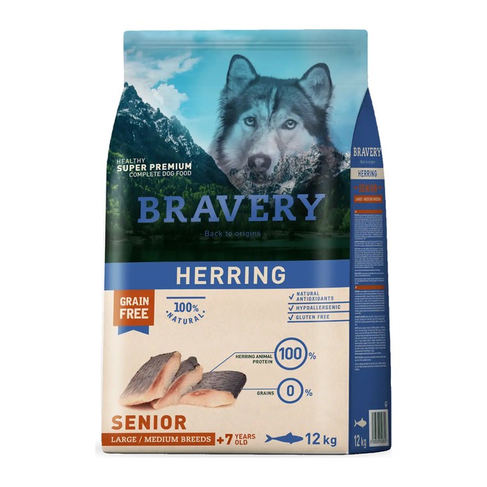 Bravery Arenque (Herring) — Senior razas medianas y grandes