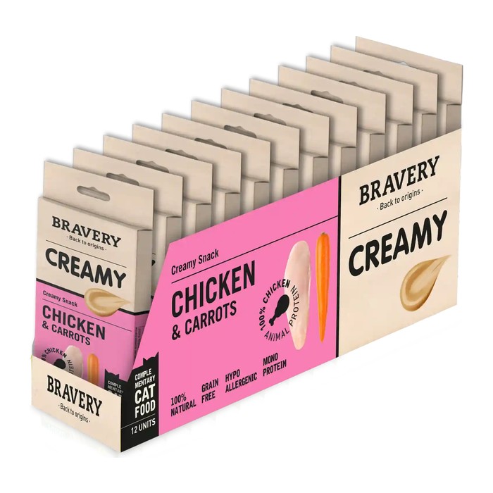 Bravery Creamy Chicken & Carrots (snack cremoso)