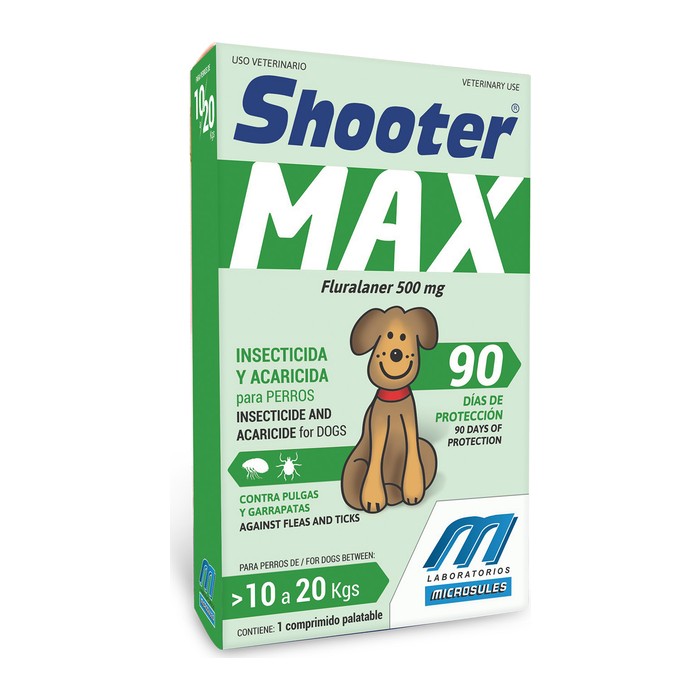 Shooter Max comprimidos — perros de 10 a 20 kg