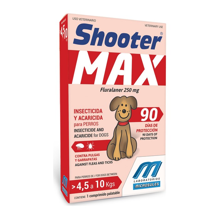 Shooter Max comprimidos — perros de 4,5 a 10 kg