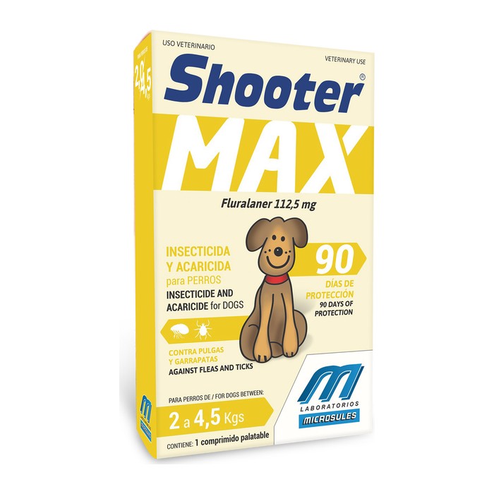 Shooter Max comprimidos — perros de 2 a 4,5 kg