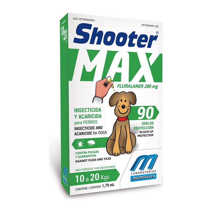 Shooter Max perros — pipeta para más de 10 a 20 kg