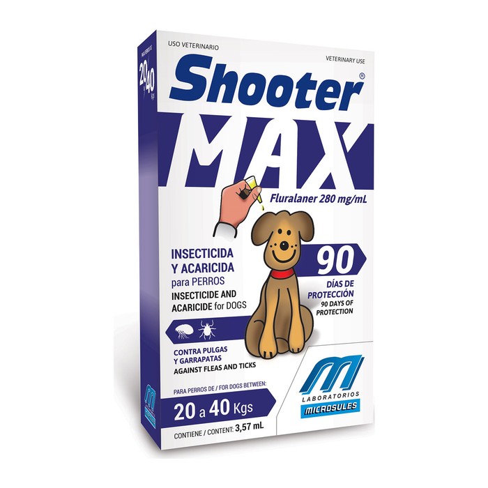 Shooter Max perros — pipeta para más de 20 a 40 kg