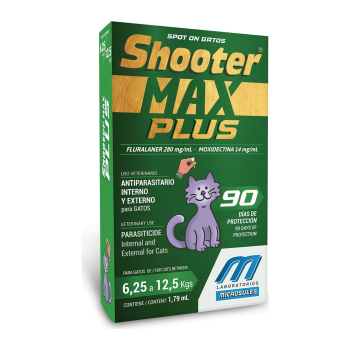 Shooter Max Plus gatos — caja verde