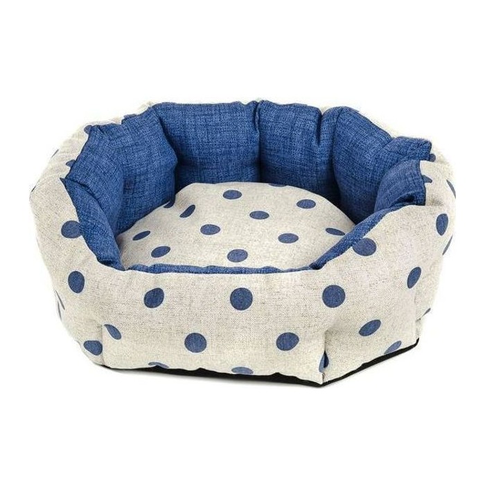 Cama Ovalada Lunares L 60CM H23CM Azul