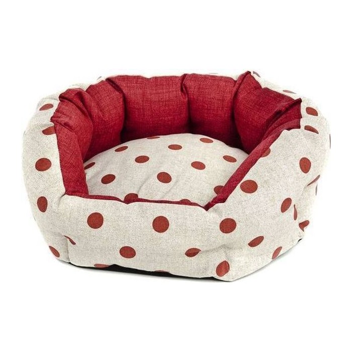 Cama Ovalada Lunares L 60CM H23CM roja
