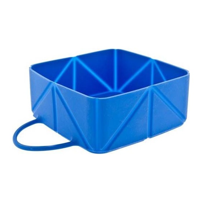 Comedero Cuenco Plegable DE Viaje 12X12X5CM Azul