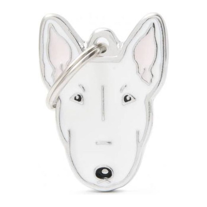 Chapa Bull Terrier Blanco Y Negro