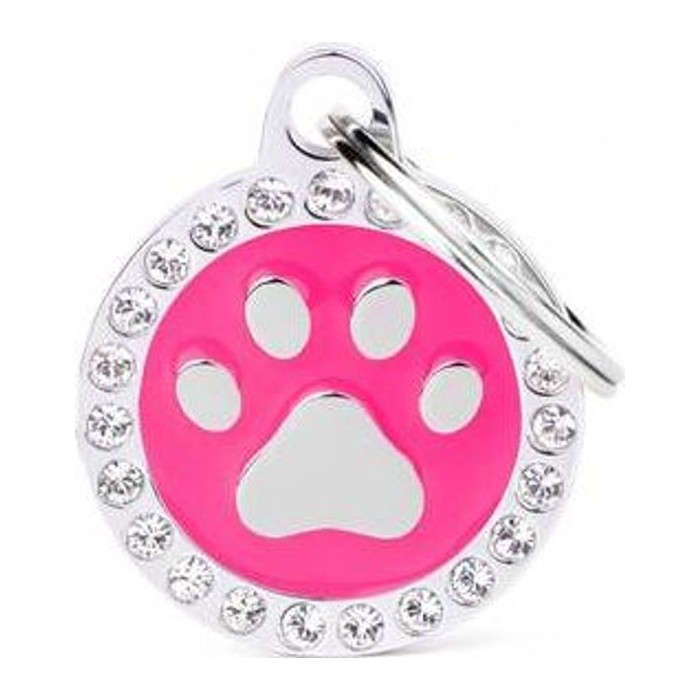 Chapa Circulo Pequeno Fucsia Pata Glam