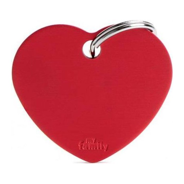 Chapa corazón Grande Aluminio Rojo