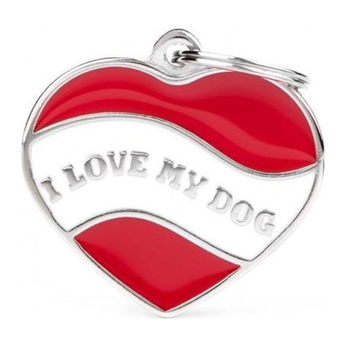 Chapa Corazòn I Love MY DOG
