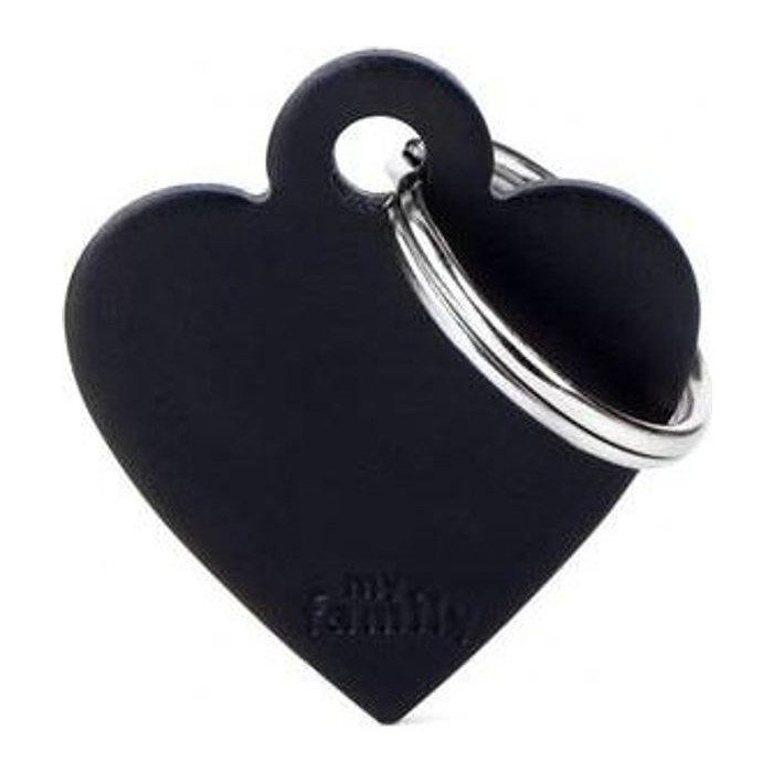 Chapa corazón Pequeño Aluminio Negro