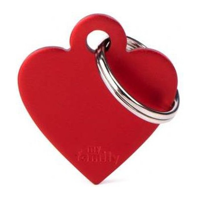 Chapa corazón Pequeño Aluminio Rojo