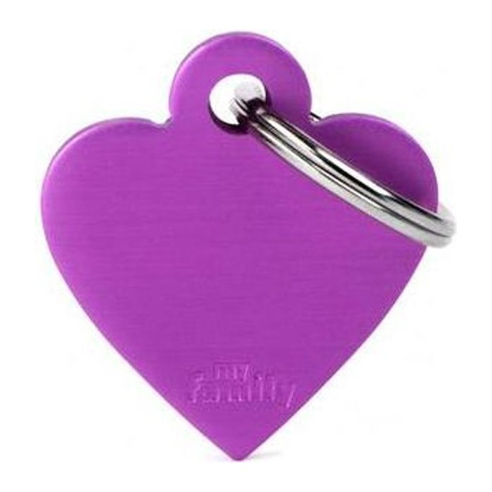 Chapa corazón Pequeño Aluminio violeta
