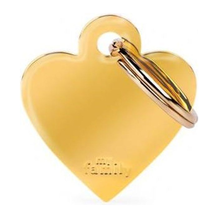 Chapa corazón Pequeño latón Dorato