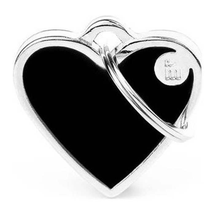 Chapa corazón S Negro Basic Handmade