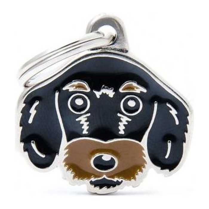 Chapa Dachshund Pelo Duro Negro