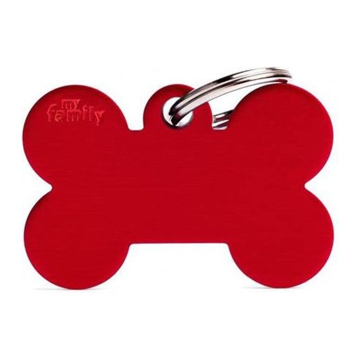Chapa hueso Grande Aluminio Rojo