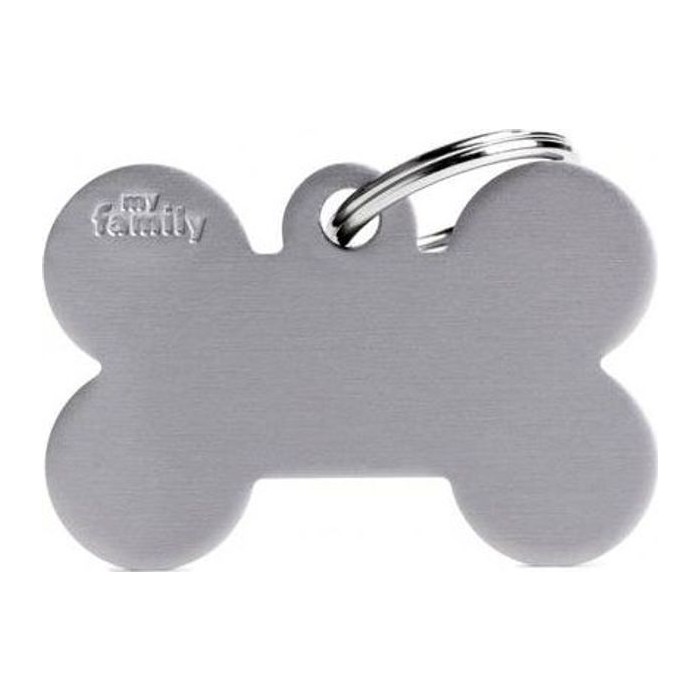 Chapa hueso Grande Aluminio Gris