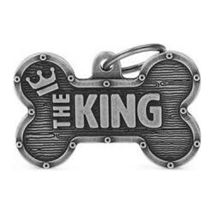 Chapa hueso L Bronx King Plata Antigua