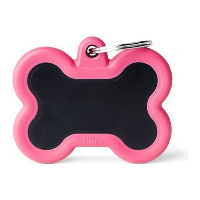 Chapa hueso Negro Aluminio Goma Rosa Memo PET