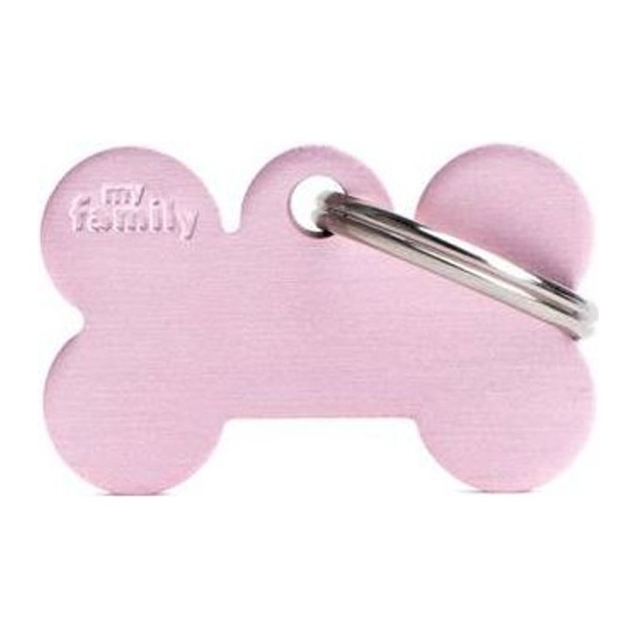 Chapa hueso Pequeño Aluminio Rosa