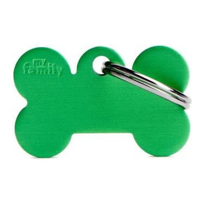 Chapa hueso Pequeño Aluminio Verde