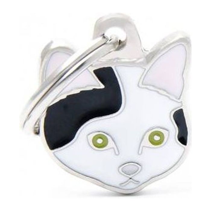 Chapa MF Gato Europeo Blanco Y Negro