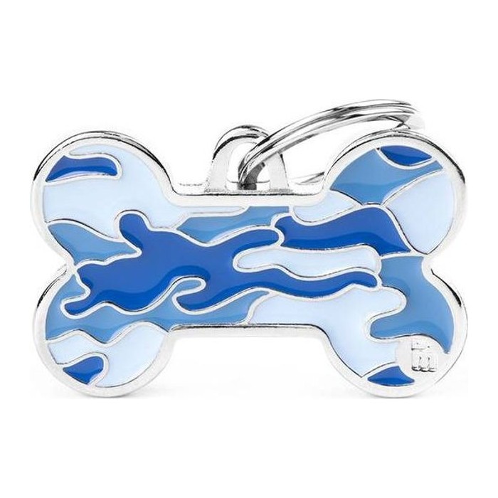 Chapa hueso L Camouflage Azul Style Collection