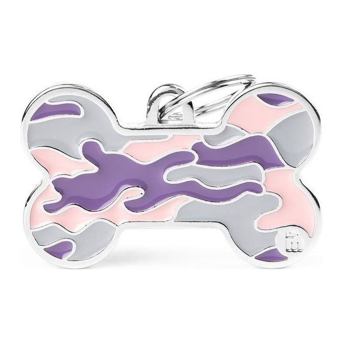 Chapa hueso XL Camouflage Rosa Style Collection