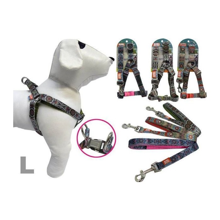 Arnes + Correa para mascotas (L) 2.5CM - 60-85CM - 3/4X5'