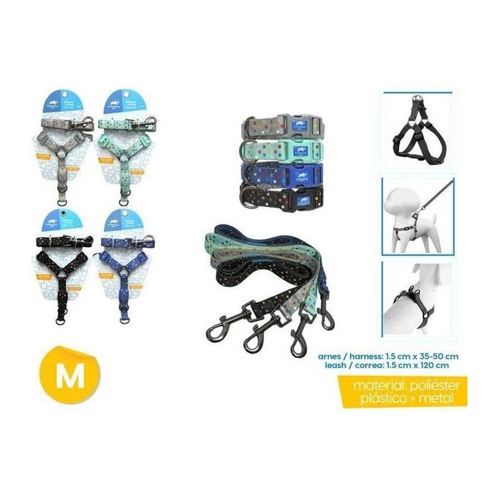 Arnés + Correa para mascotas (M) 1.5CM X 35-50CM / 1.5CM X 120CM (variante 3)