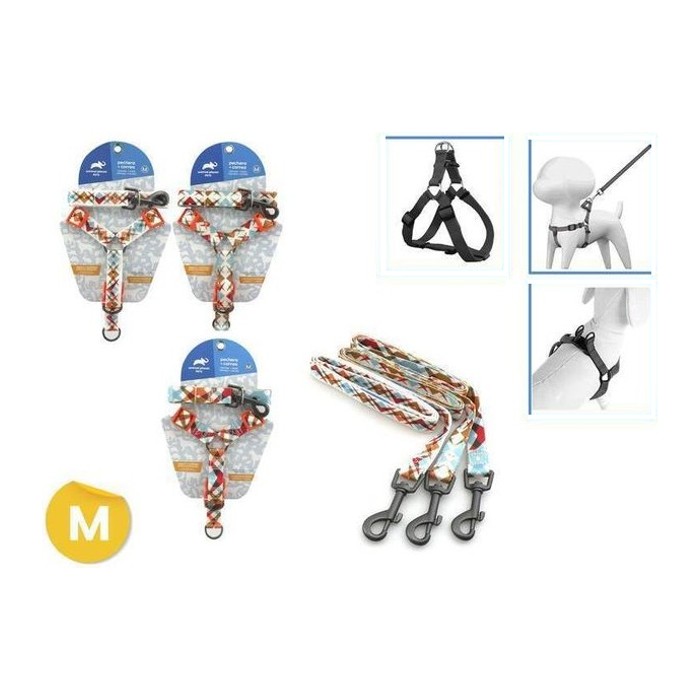 Arnes + Correa para Mascotas SET ( M) 5/8*10-14 5/8* 4FT