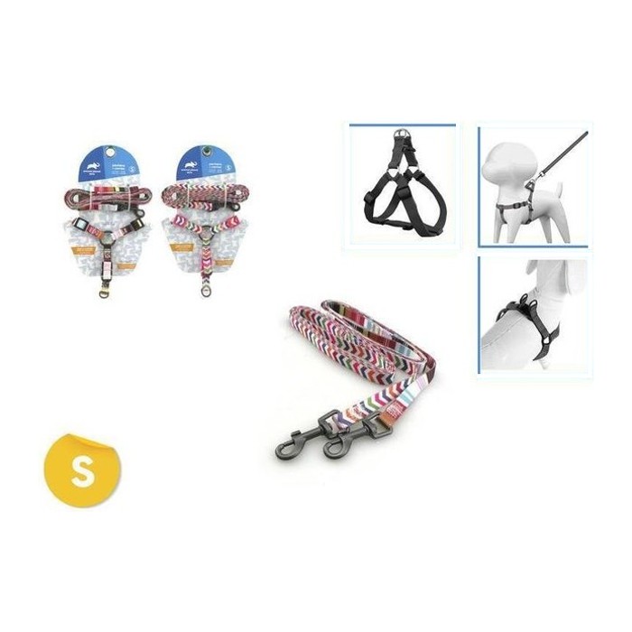 Arnes + Correa para Mascotas SET (S) 3/8 ¨10-14 3/8¨4FT