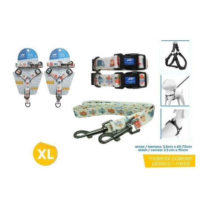 Arnés + Correa para mascotas (XL) 2.5CM X 60-70CM / 2.5CM X 90CM (variante 3)