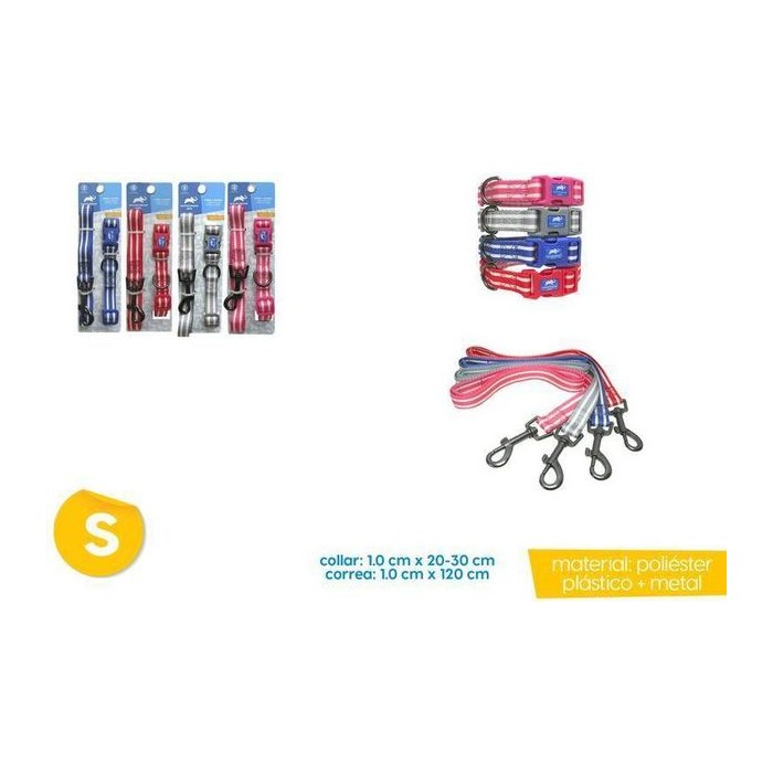 Collar + Correa para mascotas (S) 1.0CM X 20-30CM / 1.0CM X 120CM (variante 2)