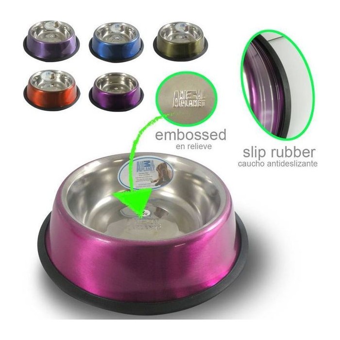 Plato Acero Inoxidable para mascota 0.45l/16oz 21DIAX5CM (india)