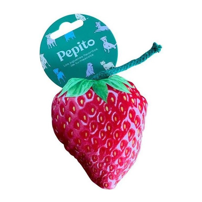 Juguete Frutilla Para Perro 10,5 cm