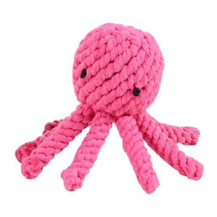 Pulpo Rosa Cuerda DE Algodón 10*6.5
