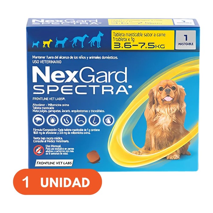 Nexgard Spectra 3 comprimidos — perros de 3,5 a 7 kg