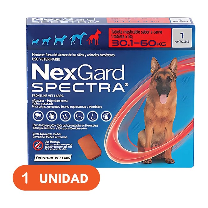 Nexgard Spectra 3 comprimidos — perros de 30 a 60 kg
