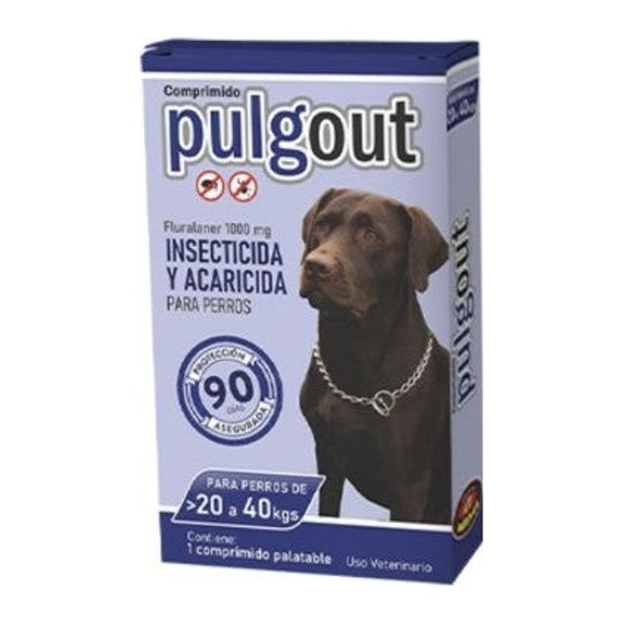 Pulgout pastilla insecticida y acaricida — perros de 20 a 40 kg