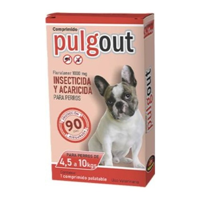 Pulgout pastilla insecticida y acaricida — perros de 4,5 a 10 kg