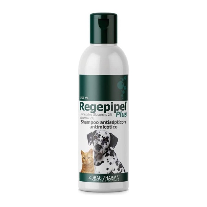 Shampoo Regepipel Plus (antiséptico y antimicótico) — 150 ml